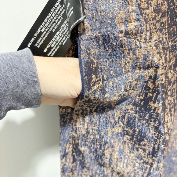 Kay Unger Uma Walk Thru Jumpsuit Size 6 Dark Midnight Jacquard New NWT Pockets - Picture 9 of 16